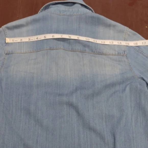 CAbi Light Blue Jean Jacket Style #6255 Western Rodeo Farm Festival - Picture 12 of 14